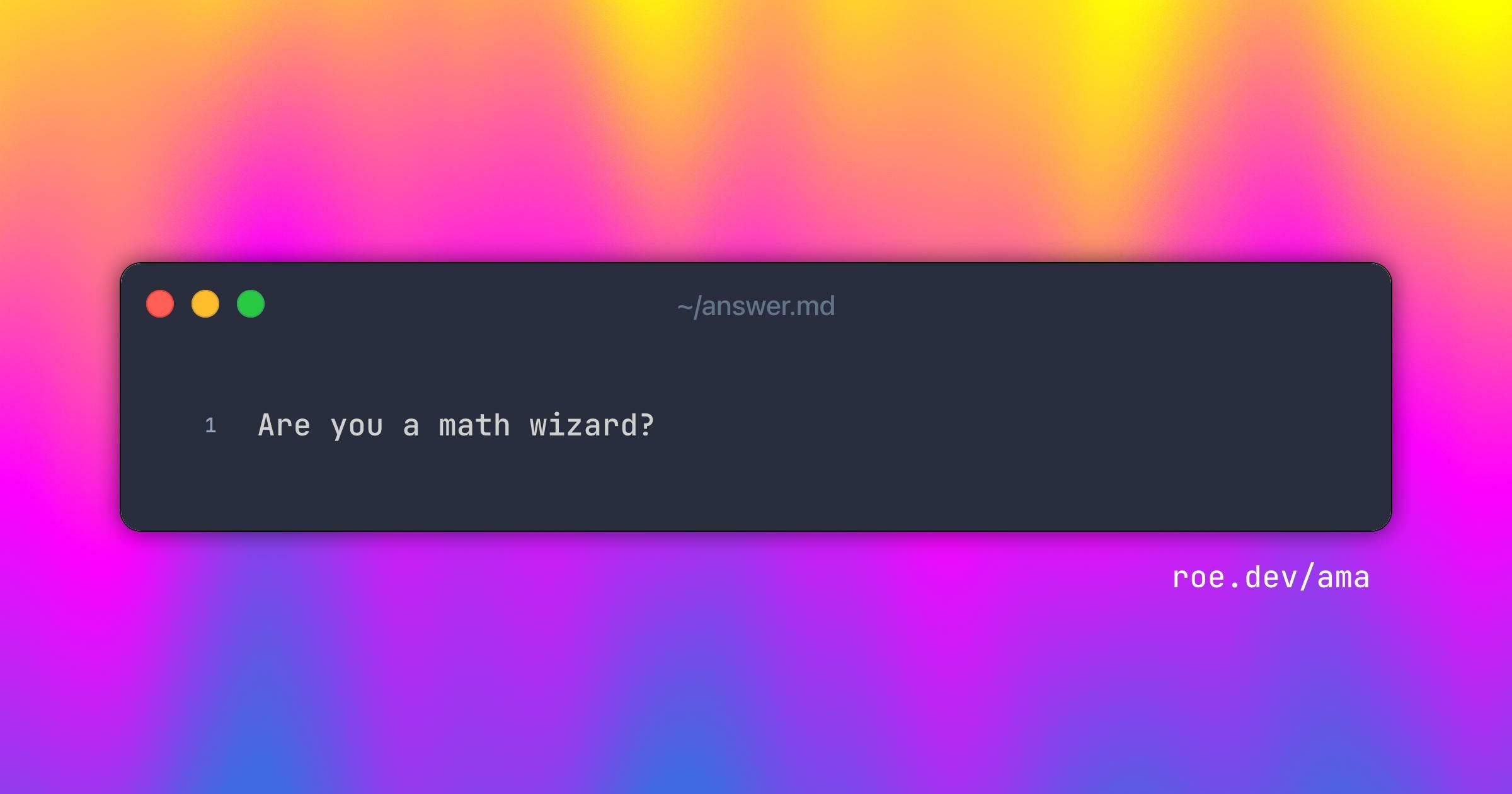Are you a math wizard?