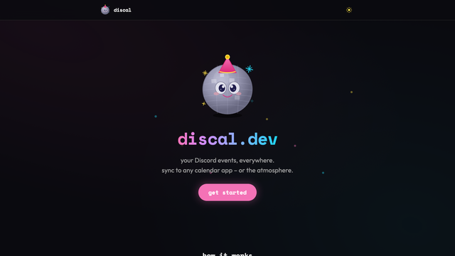 Screenshot of discal.dev